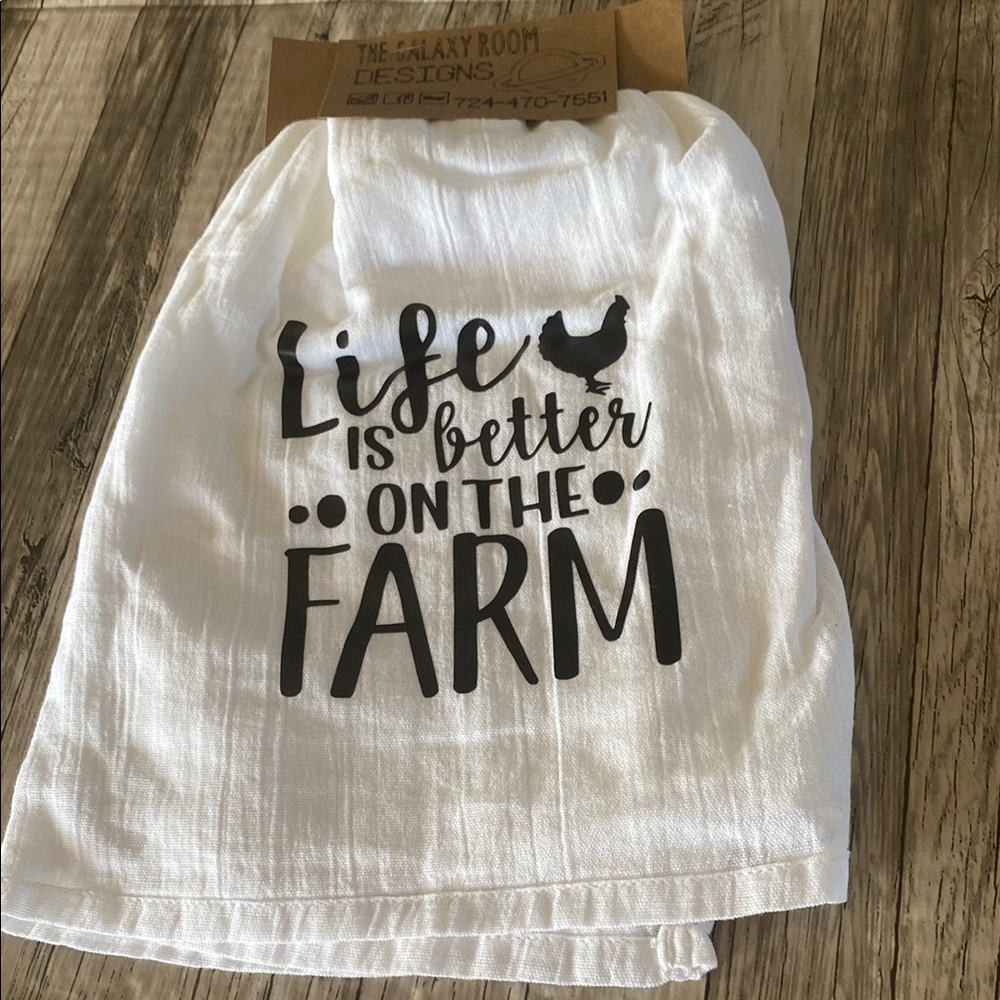 White Farmhouse Kitchen Towel